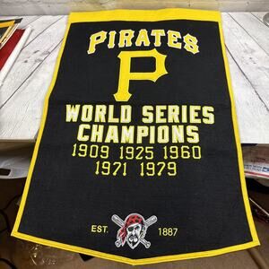 Pittsburgh Pirates MLB‎ 24x36 Embroidered Wool World Series Banner W/accessories